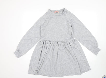 Misspap Womens Grey   Fit & Flare  Size 8