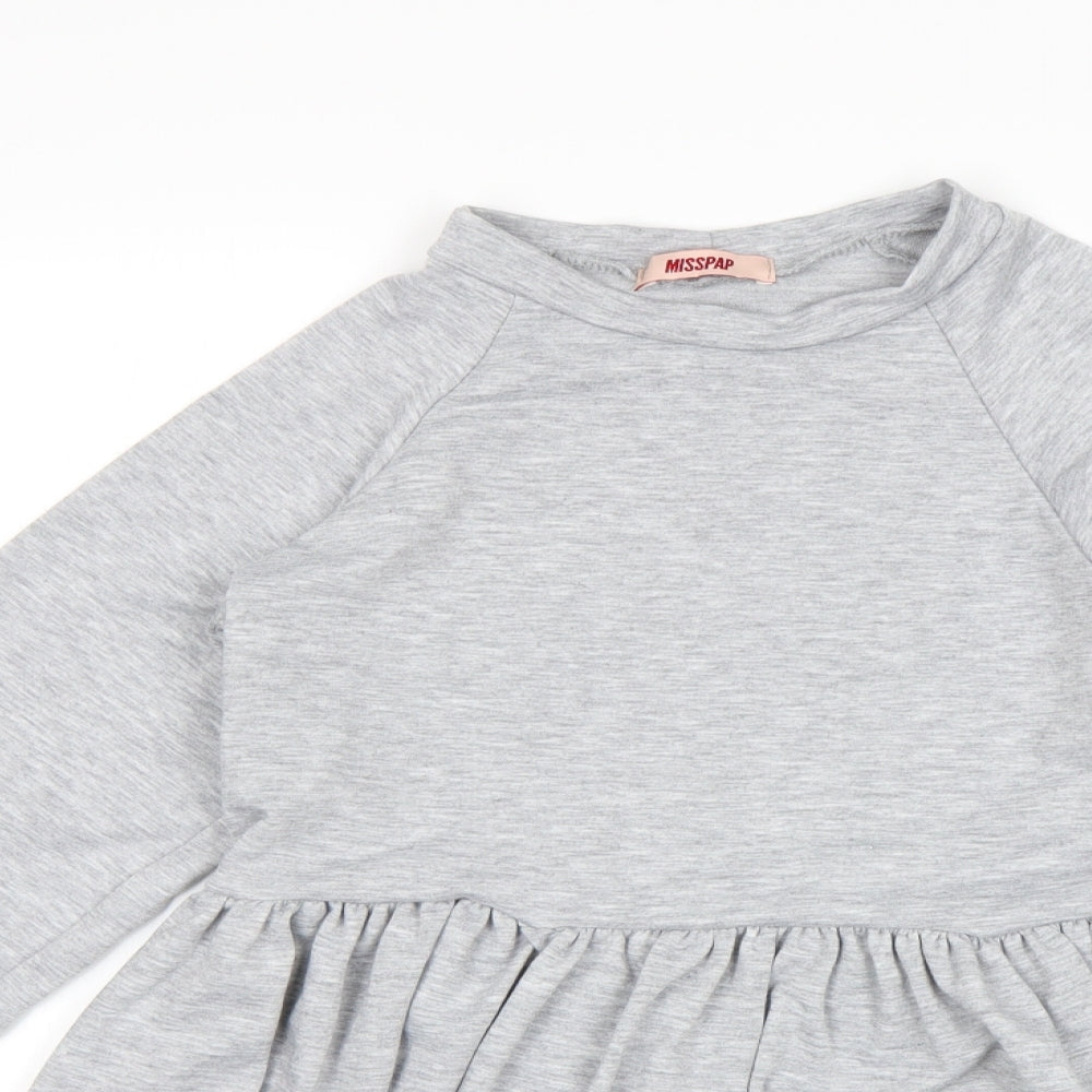 Misspap Womens Grey   Fit & Flare  Size 8