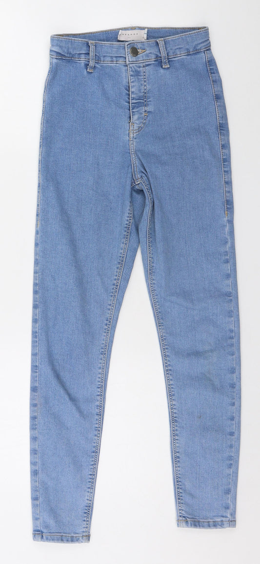 Topshop Womens Beige   Straight Jeans Size 25 in L25 in