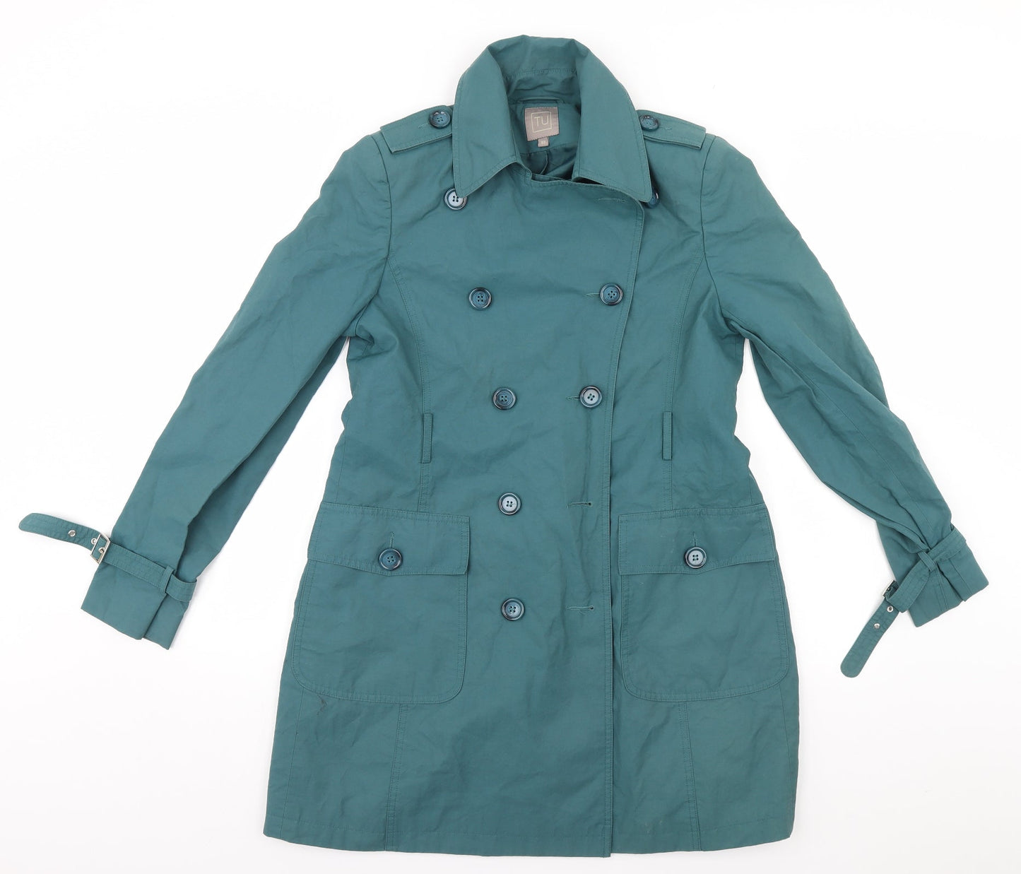 TU Womens Grey   Overcoat Coat Size 10