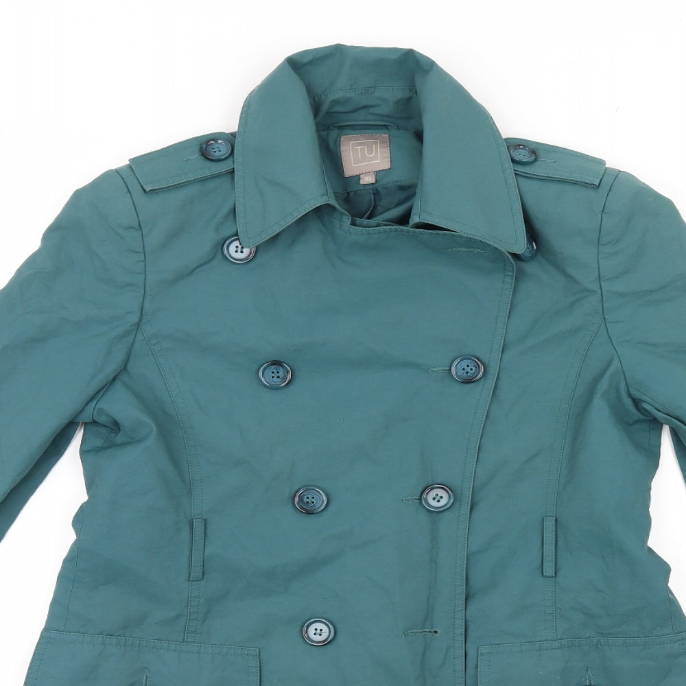 TU Womens Grey   Overcoat Coat Size 10