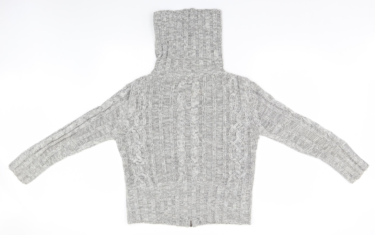 Womens UK Size 14 E-vie Grey Full Zip Jumper