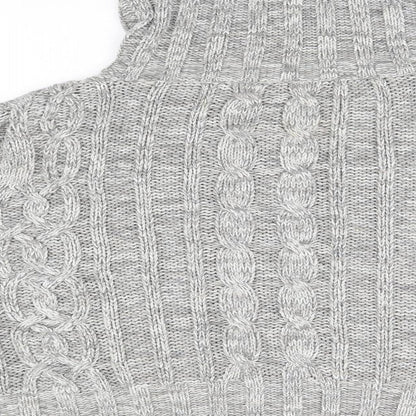 Womens UK Size 14 E-vie Grey Full Zip Jumper