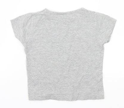 Coolclub Girls Grey   Basic T-Shirt Size 4 Years  - My Pretty Bag