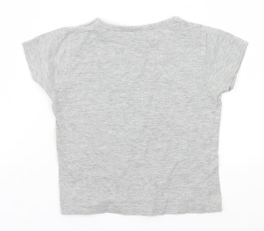Coolclub Girls Grey   Basic T-Shirt Size 4 Years  - My Pretty Bag