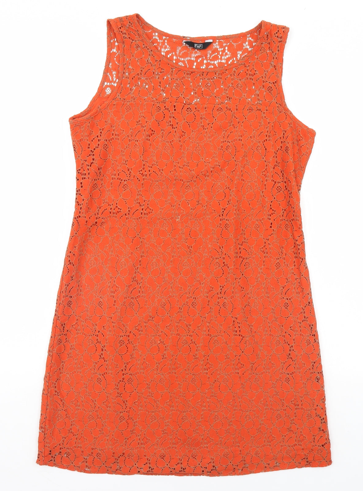 F&F Womens Orange   Basic Tank Size 12