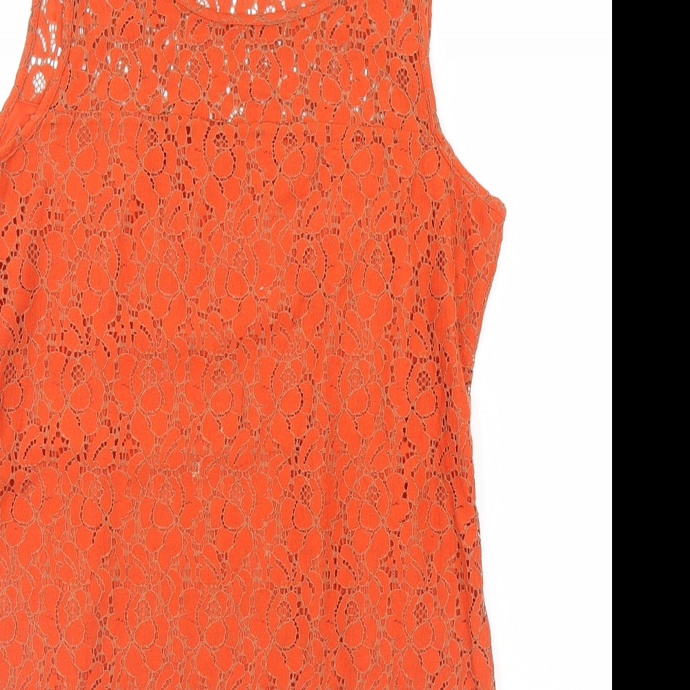 F&F Womens Orange   Basic Tank Size 12