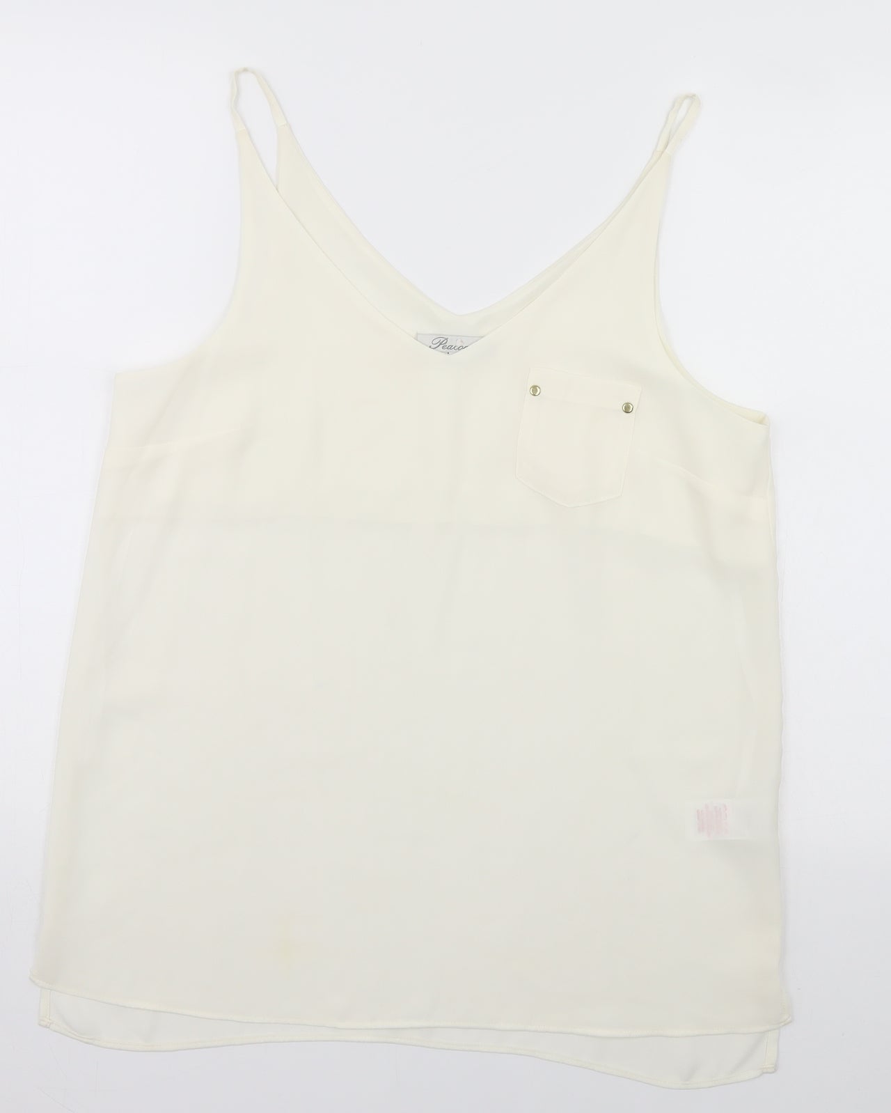 Womens UK Size 12 Peacocks Ivory Basic Blouse
