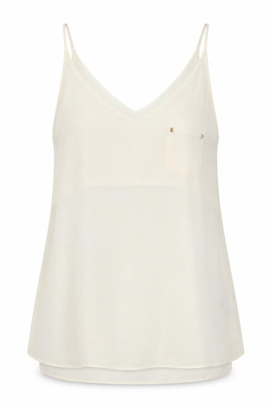 Front view of Peacocks women’s ivory basic blouse, size UK 12