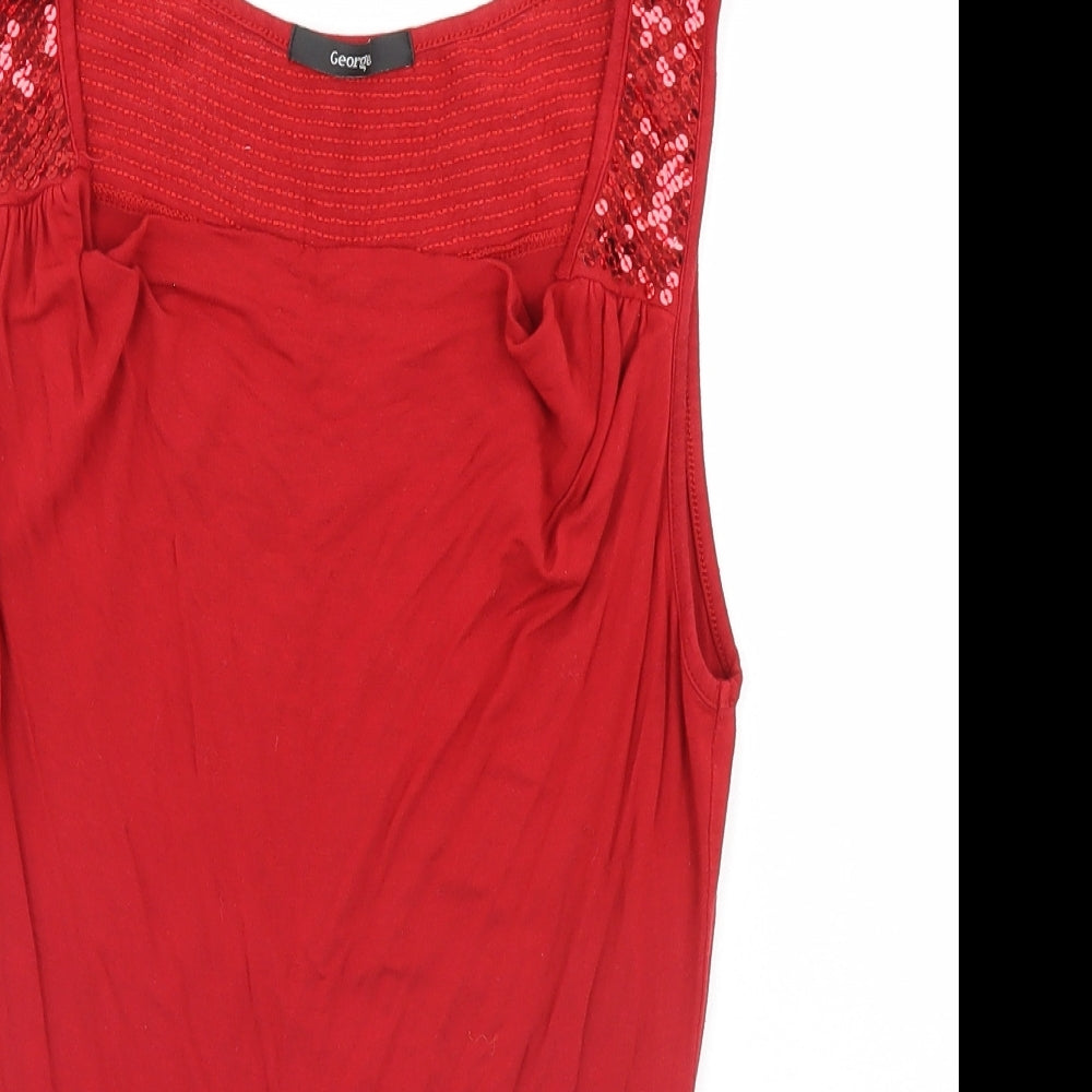 George Womens Red   Basic Tank Size 12