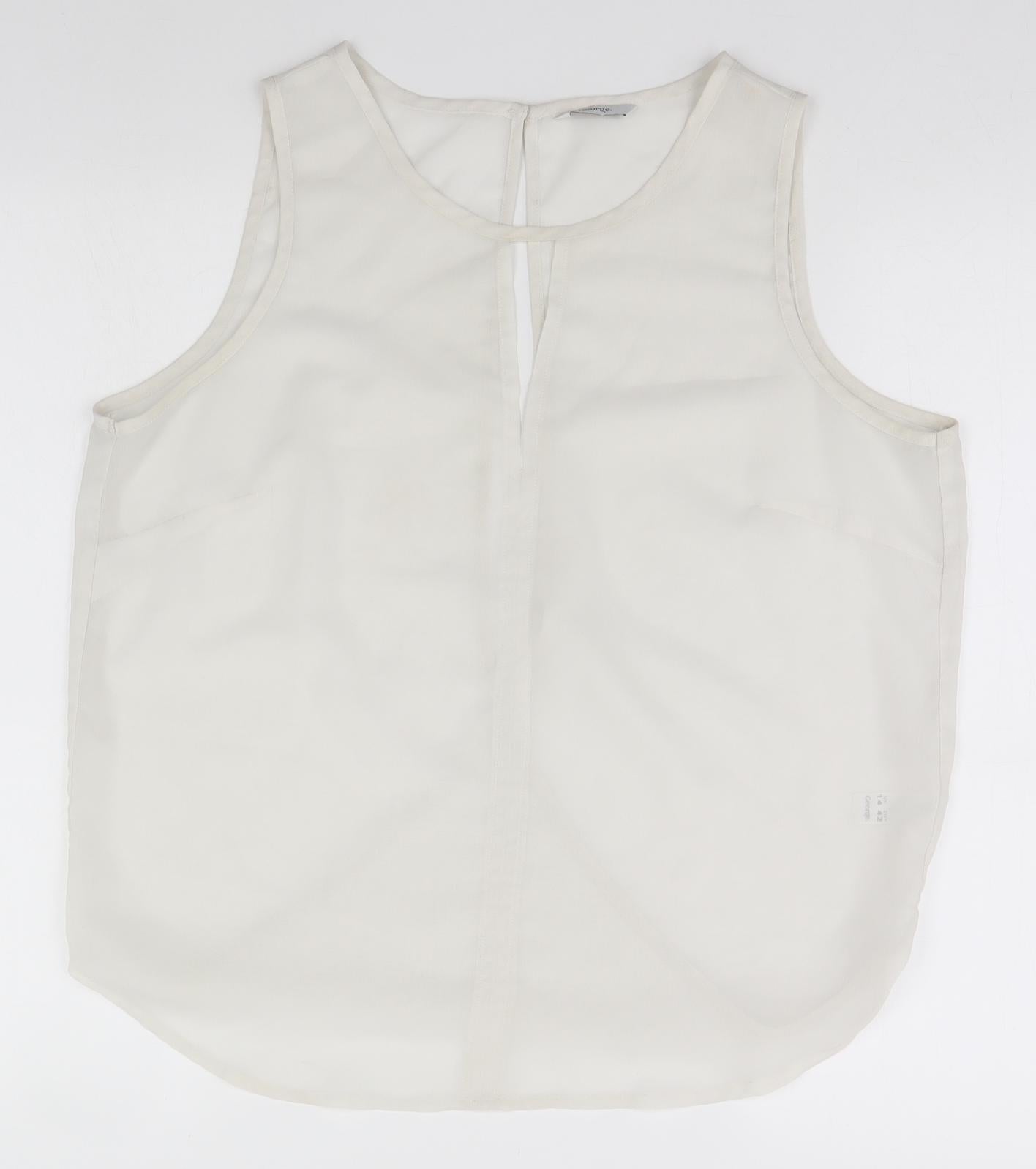 George Womens White   Basic Blouse Size 14