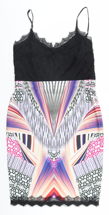 Girls On Film Womens Multicoloured Geometric  A-Line  Size 14