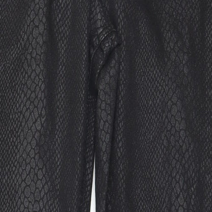 South Womens Black Animal Print  Straight Jeans Size 12 L24 in