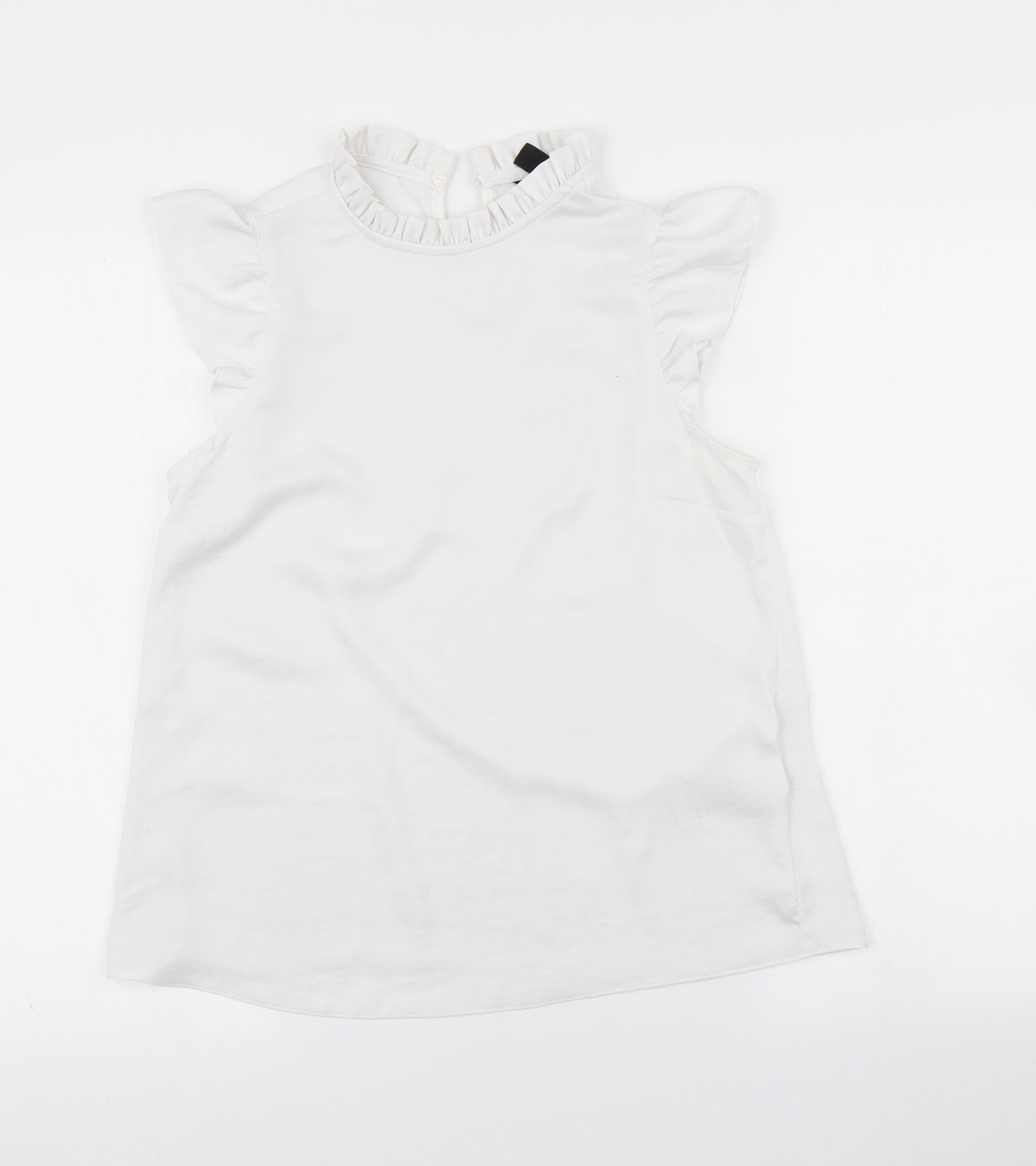 Womens UK Size 6 Newlook White Basic Blouse