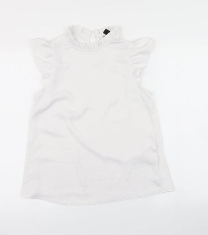 Womens UK Size 6 Newlook White Basic Blouse