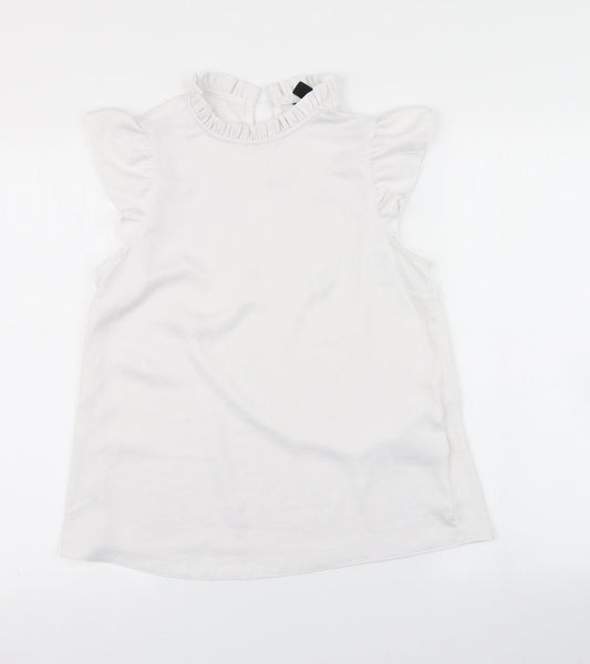 Womens UK Size 6 Newlook White Basic Blouse