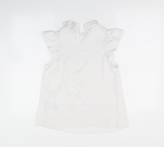 Womens UK Size 6 Newlook White Basic Blouse