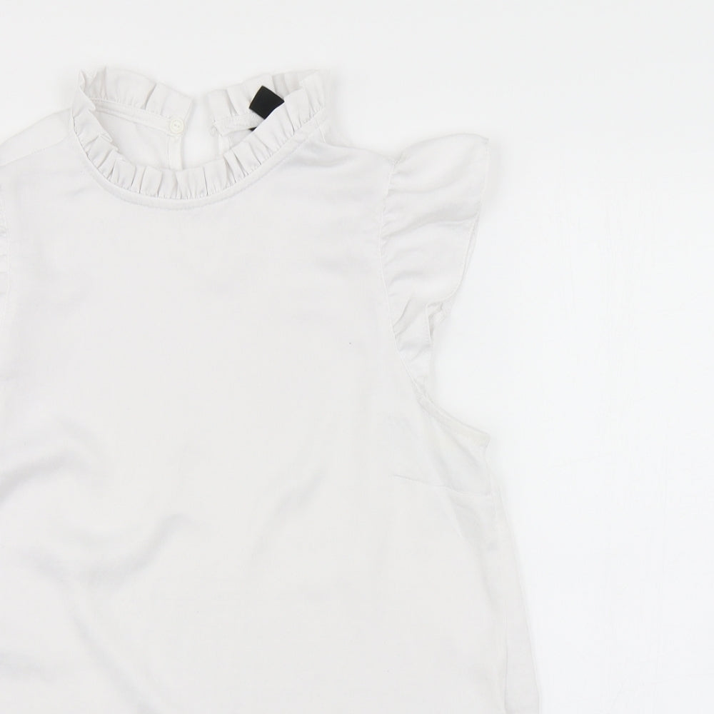 Womens UK Size 6 Newlook White Basic Blouse
