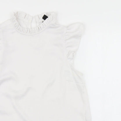 Womens UK Size 6 Newlook White Basic Blouse