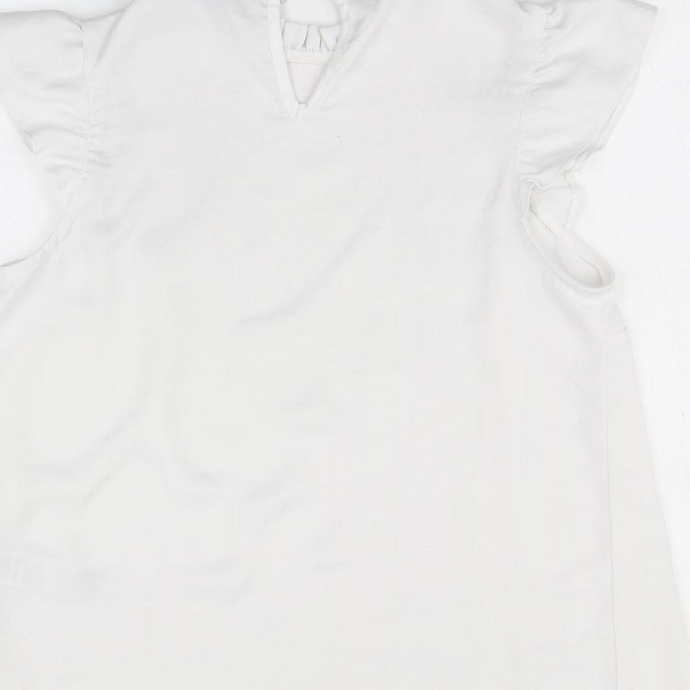 Womens UK Size 6 Newlook White Basic Blouse