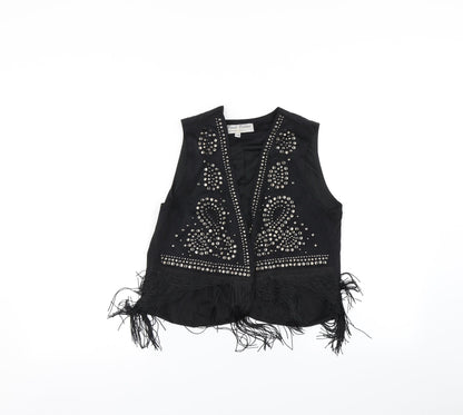 Womens UK Size S Parisian Black Cardigan Jumper