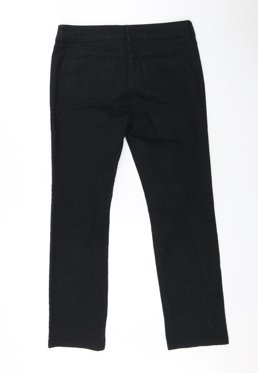 NEXT Womens Black   Straight Jeans Size 4 L29 in