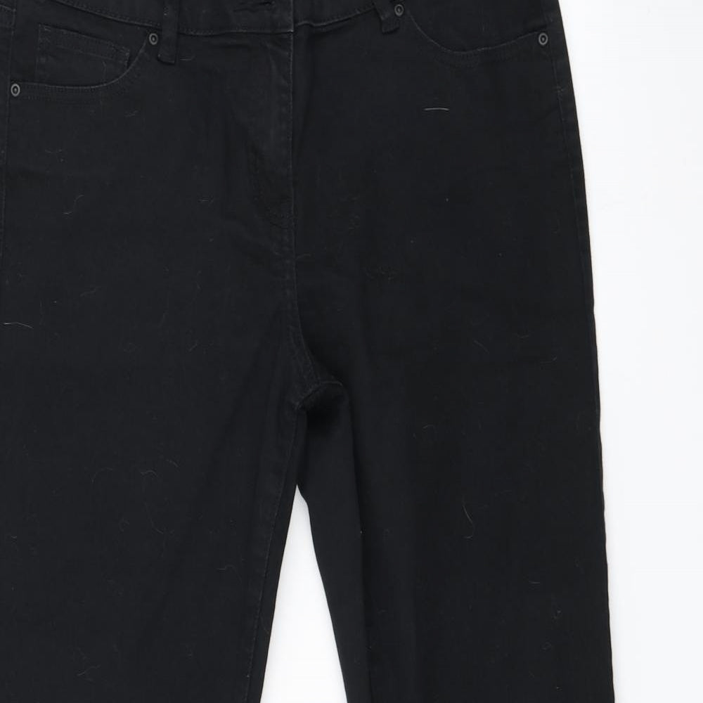 NEXT Womens Black   Straight Jeans Size 4 L29 in