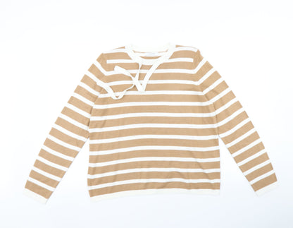 Womens UK Size 12 Marks and Spencer Beige Pullover Jumper