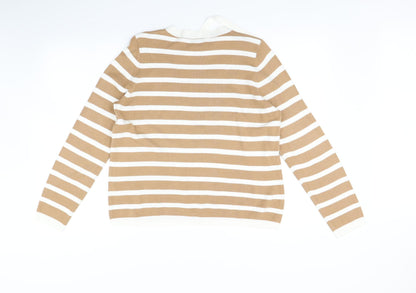 Womens UK Size 12 Marks and Spencer Beige Pullover Jumper