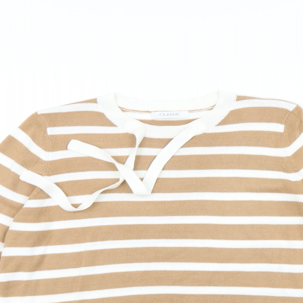Womens UK Size 12 Marks and Spencer Beige Pullover Jumper