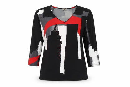Womens UK Size M Punt Roma Multicoloured Basic Blouse