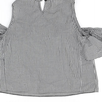 Primark Womens Black Check  Basic Blouse Size 6