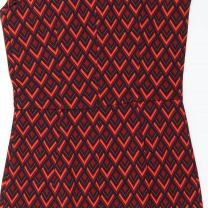 TU Womens Red Argyle/Diamond  Bodycon  Size 12