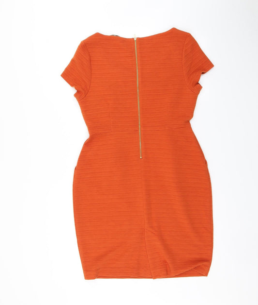TU Womens Orange   Bodycon  Size 12