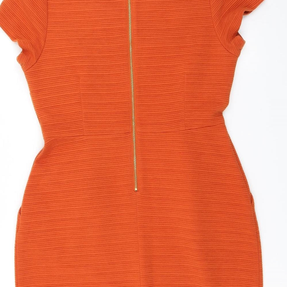 TU Womens Orange   Bodycon  Size 12