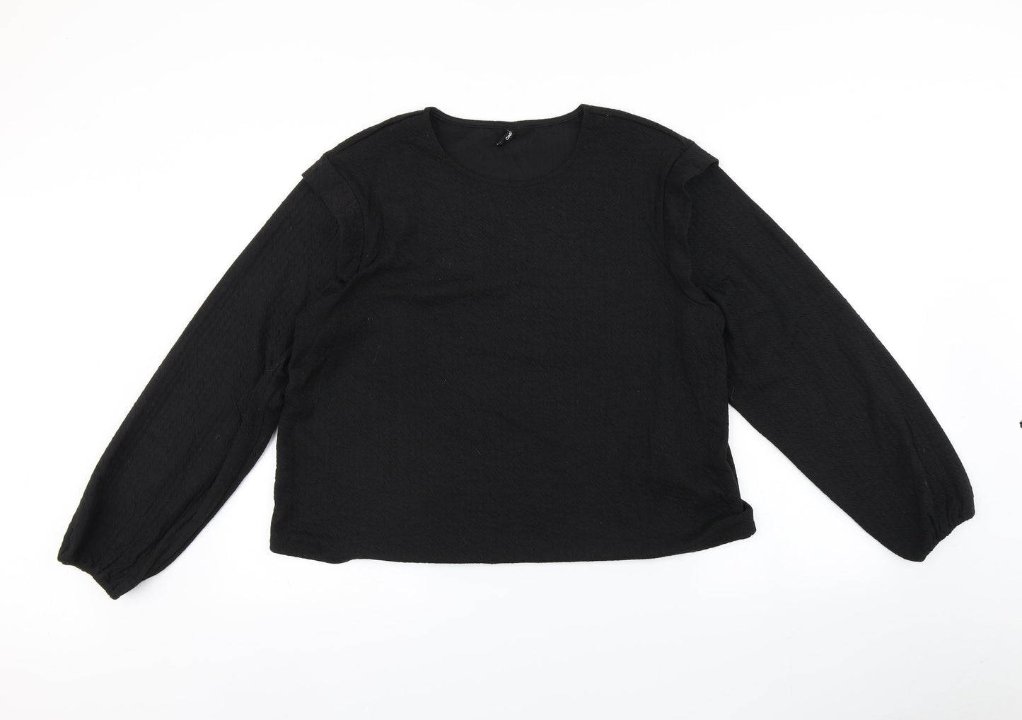 Womens UK Size XL Only Black Basic Blouse