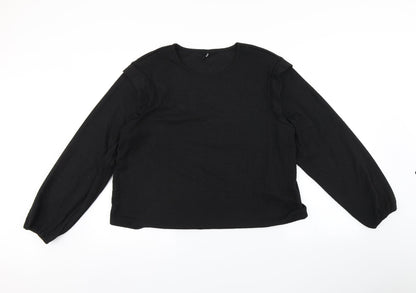 Womens UK Size XL Only Black Basic Blouse