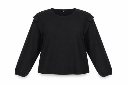 Womens UK Size XL Only Black Basic Blouse