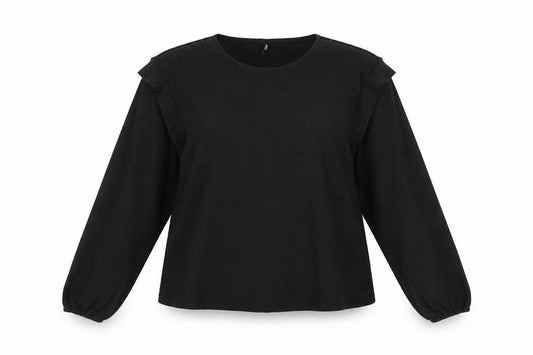 Womens UK Size XL Only Black Basic Blouse