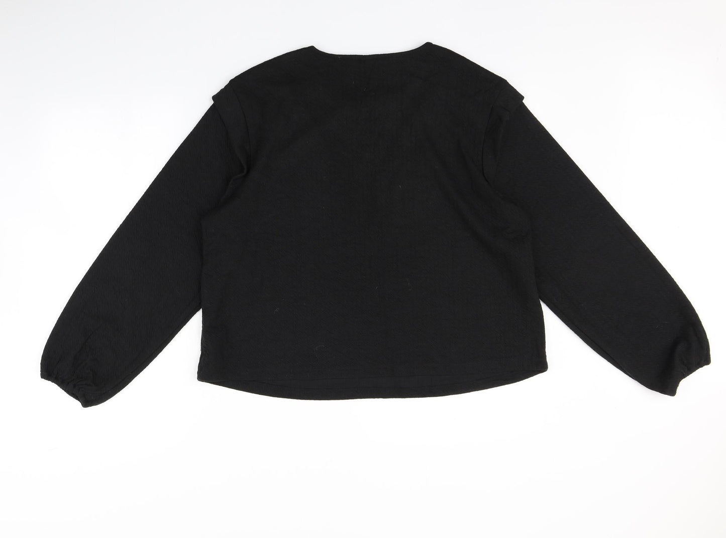 Womens UK Size XL Only Black Basic Blouse