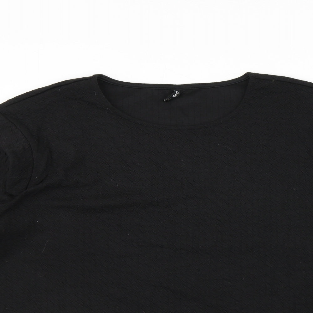 Womens UK Size XL Only Black Basic Blouse
