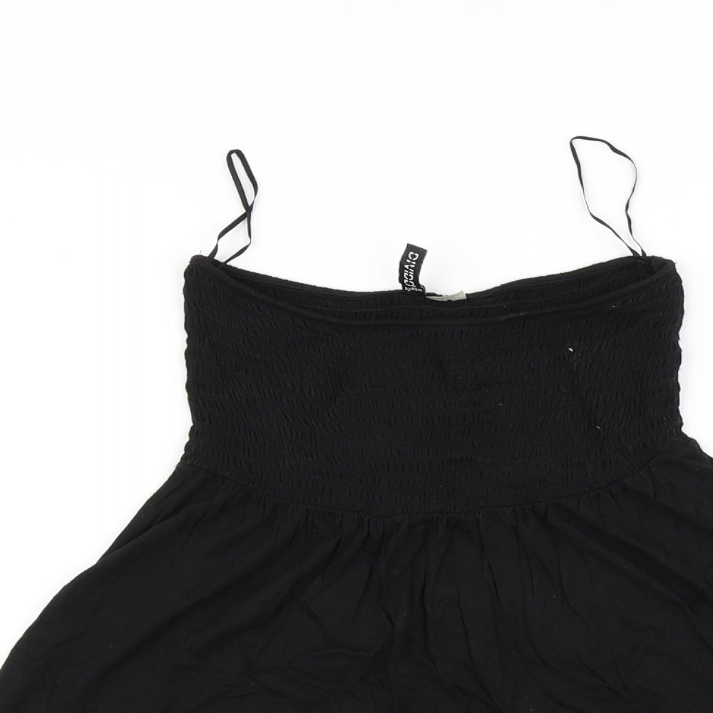 Womens UK Size 12 H&M Black Basic T-Shirt