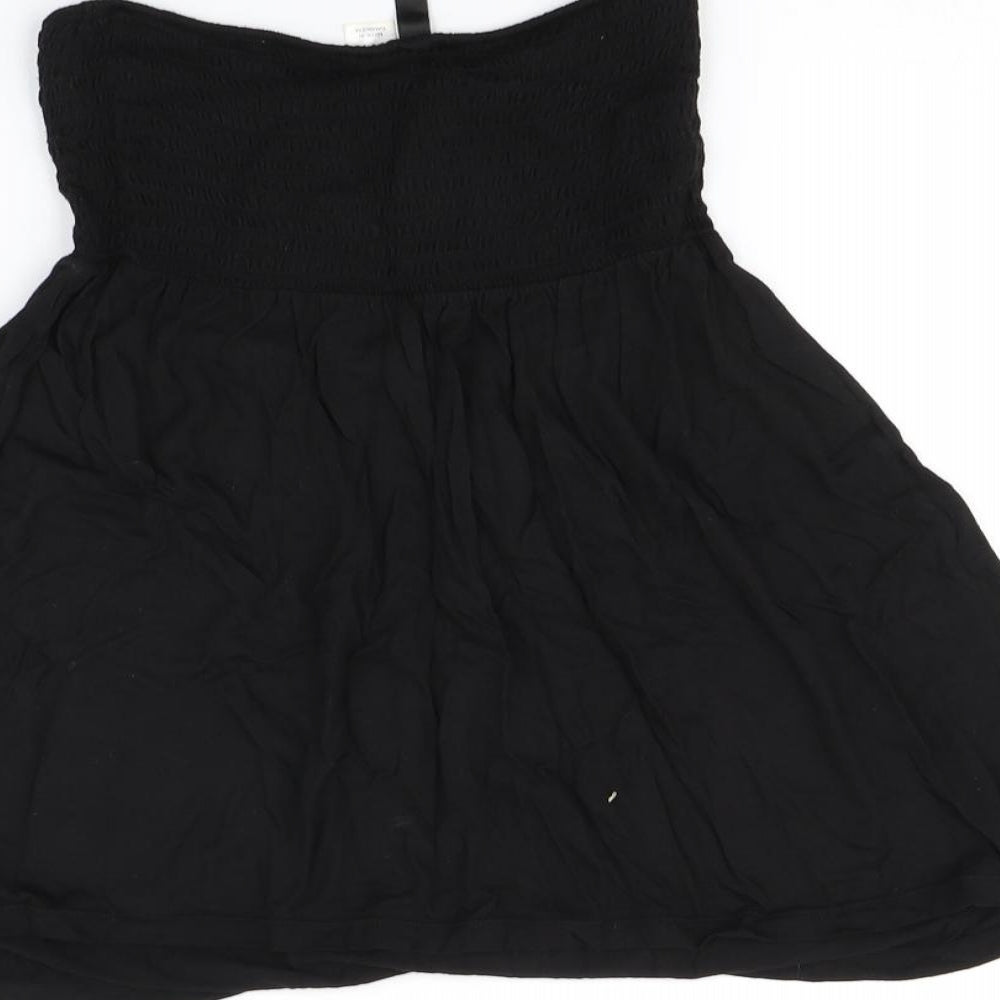 Womens UK Size 12 H&M Black Basic T-Shirt