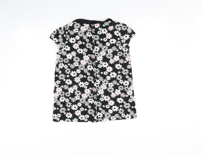 Marks and Spencer Girls Multicoloured Floral  Basic T-Shirt Size 10-11 Years