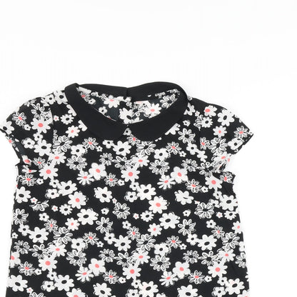 Marks and Spencer Girls Multicoloured Floral  Basic T-Shirt Size 10-11 Years