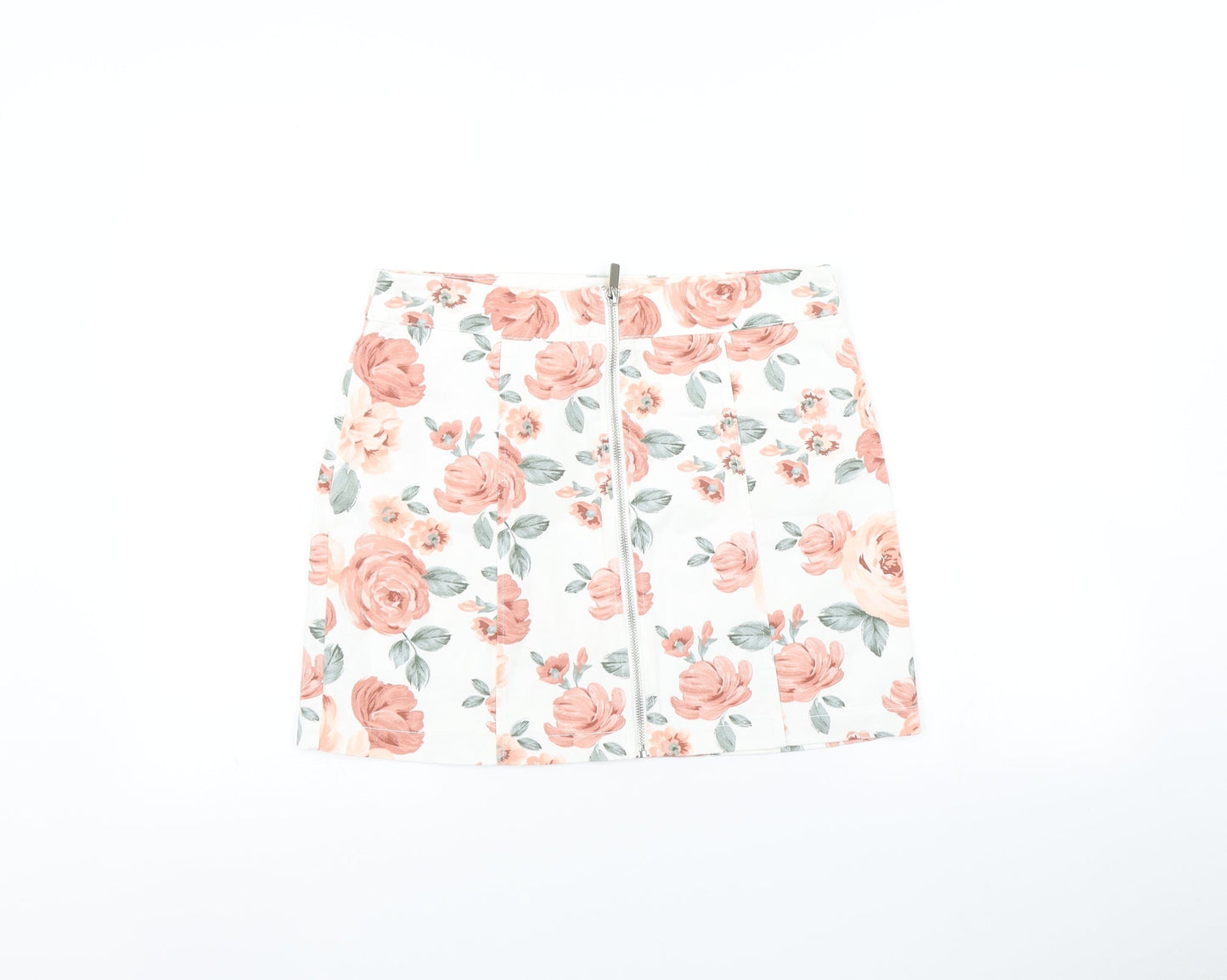 FOREVER 21 Womens Pink Floral  Mini Skirt Size L