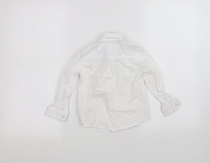 Marks and Spencer Girls White   Basic Button-Up Size 2-3 Years