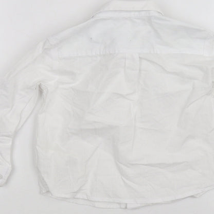Marks and Spencer Girls White   Basic Button-Up Size 2-3 Years