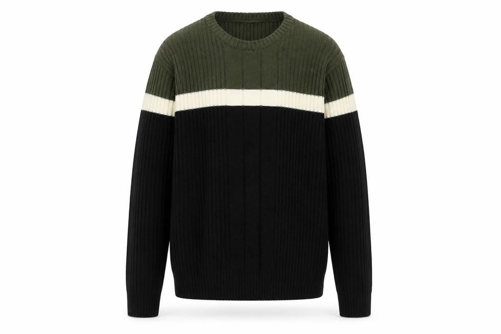 Front view of Identic men’s black jumper, size M