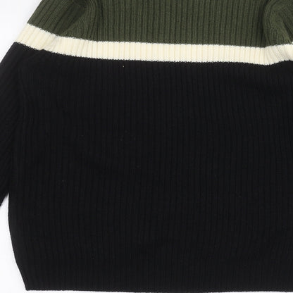 Brand and care label for Identic men’s black jumper, size M